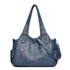 Bolsa de ombro vintage popular para comércio exterior, nova bolsa tote de grande capacidade para cross-border, bolsa de mão e bolsa transversal versátil para o dia a dia