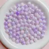 Tiktok quente 8mm acrílico Aurora gradiente colorido AB duas cores imitação de pérola contas redondas furo reto contas soltas joias DIY
