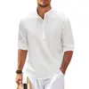 Camisa Xadrez Abacaxi Masculina de Manga Longa com Gola Alta e Botões Europeia e Americana 2023 Camisa Casual Masculina Atacado