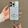 Yuedongyin Capa para Celular Galvanizada Adequada para Iphone16Promax Capa Protetora com Cola Apple 15 14 Laço