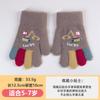 Guantes de Punto para Niños con Cubierta Flip de Medio Dedo para Otoño e Invierno, Cálidos Guantes de Lana de Dibujos Animados para Niños
