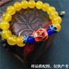 Cloisonne Bucket Beads diy Handmade Ágata Amber Beeswax Pulseira Joias Jade Pure Copper Jingtai Queimado Azul Acessórios