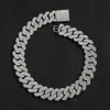 Joyería Xuandi Collar de 25 mm Hexagonal Incrustado de Diamantes Cadena Cubana de Seis Filas Accesorios para Hombres Cadena Cubana Hip-Hop