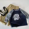 Camiseta de Manga Larga Maibao Kidsren 2026 Nuevo Estilo Otoño Niños y Niñas Rayas Mangas Raglán Suéter Ropa para Niños Clase A Kidsren