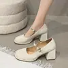 Zapatos Mary Jane Dorados de Gama Alta para Mujer, Nuevo Estilo Verano 2026, Tacones Altos Bajos, Estilo Chino, Perfectos para Combinar con Vestidos