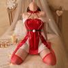 Lencería Sexual Navideña Sexy Pecho Pequeño Gran Coquetería Uniforme Ropa de Puro Deseo Camisón de Nochevieja Fábrica de Ropa Guanyun