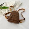 Mini Mochila Casual Simples com Face Macia para Sair 2024 Estilo Coreano Versátil Moda Tendência Bolsa de Ombro Transversal Multiuso