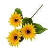 Flores Artificiales de Margarita y Girasol Flores Falsas Accesorios para Fotografía al Aire Libre Decoración de Arreglo Floral Estilo Pastoral Flores Decorativas