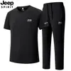 2026 Nuevo Traje Deportivo Casual de Verano Secado Rápido Amigable con la Piel Transpirable de Manga Corta para Hombre Tallas Grandes Conjunto de Dos Piezas