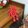 Letrero decorativo 3D para bodas con los caracteres "Fu, Lu, Xi, Cai" para la buena fortuna y la prosperidad, adorno de escritorio creativo, decoración de Año Nuevo
