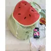 Mochila Fofa de Frutas Coreana Feminina 2025 Nova Moda Mochila Estudante Casual Grande Capacidade Bolsa Escolar