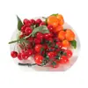 Modelo de guirnalda de frutas de simulación longan cereza arándano rojo guirnalda naranja dulce espuma de plástico fruta falsa decoración accesorios para fotografía
