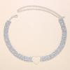 Collar de Amor Hueco de Moda Explosiones Europeas y Americanas Diamante Completo Combinable Múltiples Filas Cadena para el Cuello de Pedrería Joyería Brillante Transfronteriza