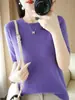 Suéter de Cachemira con Cuello Redondo para Primavera y Otoño para Mujer de Manga Corta Pulóver Corto de Media Manga Suelto Delgado Suéter Básico de Punto
