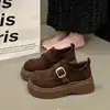 Zapatos Birkenstock Retro de Cobertura Total para Mujer, Novedad Otoño 2026 Mocasines Versátiles de Moda Estilo Británico con Suela Gruesa