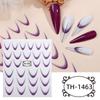 Zhengxiang Explosões Transfronteiriças Gradiente Adesivos de Unhas Francesas DIY Decalques de Arte para Unhas Adesivos Adesivos INS Adesivos para Unhas