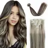Set de Peluca Europea y Americana de Siete Piezas de Cabello Largo y Liso Transfronterizo para Aumentar el Volumen del Cabello, Extensiones de Cabello de Peluca Natural Invisibles