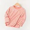 Camisetas de Algodón Puro con Rayas Teñidas en Hilo para Niños y Niñas, Tops de Algodón con Cuello Redondo, Suaves y Absorbentes de Sudor para Niños Pequeños y Medianos