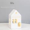 Estilo Europeu Desktop House Castiçal Ornamentos Casa Sala de Estar Criativa Artesanato Cerâmico Quarto Cabeceira LED Luz Noturna