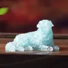 Tumbado Cristal Natural Grava Transfronterizo Artesanía de Resina Adorno Perro Golden Retriever Decoración del Hogar Adorno Conchas de Colores