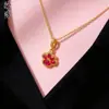 Loja de Ouro Mesmo Estilo Areia Dourada Gelo Triturado Cintilante Coração Pequena Barra de Ouro Colar Estilo Popular Feminino Fique Rico Logo Corrente da Clavícula Atacado