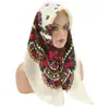 Bufanda cuadrada estampada estilo étnico nuevo para Amazon AliExpress transfronterizo, pañuelo malayo fino de verano con hilo dorado