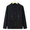 Cárdigan Suéter de Primavera de la Abuela, Ropa Holgada de Primavera y Otoño para Mujeres de Mediana Edad y Mayores, Chaqueta de Punto de Mamá, Ropa para Personas Mayores