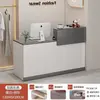 Mostrador de recepción, mesa de bar, cajero, tienda, pequeño, sencillo, moderno, supermercado, tienda de ropa, tienda, restaurante, recepción, escritorio