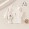Conjunto de Primavera para Bebé Recién Nacido Camisa de Espalda Media, Ropa Estilo Monje para Proteger la Barriguita del Recién Nacido, Top sin Espalda para Bebé de 0 a 3 Meses