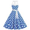 AliExpress Promoção Quente Vestido Estilo Hepburn Retrô Estampa de Bolinhas Grande Balanço
