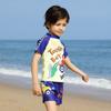Nueva Moda de Natación Infantil Dibujos Animados Impresos de Coches Protector Solar Dividido Pequeño, Mediano y Grande Traje de Baño Siaman Infantil de Secado Rápido