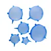 Conjunto de 6 Peças de Tampa de Silicone de Grau Alimentício para Conservar Fresco Tampa Universal para Tigela Doméstica Tampa Telescópica Selada Multiuso Plástico Filme