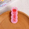 Acessórios para joias DIY, materiais artesanais, pingentes, texto acrílico dupla face, etiquetas com trocadilhos de frutas, etiquetas de pêssego e melancia