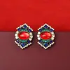 Pendientes Qingdao Vintage Estilo Palacio Chino Nuevo con un Toque de Lujo Ligero y Gama Alta, Pendientes Exquisitos de Nicho Minimalista para el Día a Día para Mujer