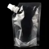 Bolsa auto-soportante con boquilla de succión para spot, bolsa con boca oblicua para vino, bolsa de plástico con boquilla de succión, bolsa de embalaje para alimentos y bebidas, bolsa para líquido de hierbas medicinales