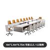 Mesa de conferencias con pintura para hornear, mesa larga, muebles modernos sencillos, mesa de negociación blanca, mesa de oficina mediana y grande, combinación de mesa y silla para sala de conferencias