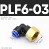 Conector de Tubería de Aire en Ángulo Recto de Codo Neumático Plf Rosca Interna 4-01 6-02 8-03 10-04 Cilindro