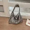 Nuevo Bolso de Mano Literario Bolso Tote Estilo Coreano Casual Estampado de Leopardo Bolso de Hombro Moda Casual Gran Capacidad Bolso de Compras Tendencia de Bolsos