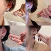 Pendientes coreanos de flores frescas y coloridas para mujer, modernos y ligeros, de lujo, con perlas de amor y un toque de estilo.