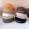 Boina japonesa ca4 lã australiana infantil outono e inverno quente chapéu de pintor elegante strass chapéu de aeromoça