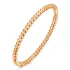 Pulsera Abierta Europea y Americana Wish Amazon Sencilla de Acero Inoxidable con Perla Redonda de 5MM Pulsera de Moda Versátil Pulsera de Titanio
