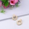 Aretes Populares de Exportación Douyin Corazón Empalmado Semicírculo Pintura en Spray Aretes Simples Personalizados Joyería Acrílica para Mujeres