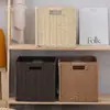 Cesta de Almacenamiento Cuadrada Estilo Americano, Estilo Pastoral, Cesta de Almacenamiento Tejida para el Hogar para Artículos Varios, Libros, Cesta de Almacenamiento para Dormitorio, Suministro del Fabricante