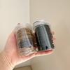 100 Ligas de Goma de Alta Elasticidad Embotelladas Liga para el Cabello Cubeta Liga para el Cabello Simple Color Caramelo Negro