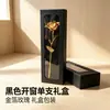 Conjunto de Caixa de Presente Rosa com Folha de Ouro Base LOVE Ornamento Luminoso Festival Qixi Dia dos Namorados Presente de Aniversário para Namorada