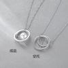 Comercio Exterior Nuevo Collar de Plata Esterlina S925 Barroco Planeta Perla Nicho de Alta Gama Tridimensional Diy Soporte Vacío Joyería