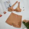 Top de tubo con un hombro al descubierto moda sexy shorts de tirantes traje de dos piezas ropa cómoda para fitness yoga ropa interior deportiva