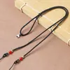 Colar Cordão com Pingente de Jade em Novo Esquema de Cores da Moda, Corda Ajustável para Pendurar Pingente de Jade