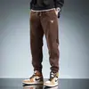 Pantalones de Chándal de Pana de Fábrica de Origen Transfronterizo para Hombre, Pantalones Largos, Nuevos de Otoño/Invierno 2026, Pantalones Casuales con Puño, Pantalones para Hombre