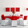 Suministros de Decoración Navideña Transfronterizos Fundas de Silla de Tela No Tejida Gorros de Navidad Fundas para Sillas de Mesa de Comedor de Restaurante y Hotel Árbol de Navidad